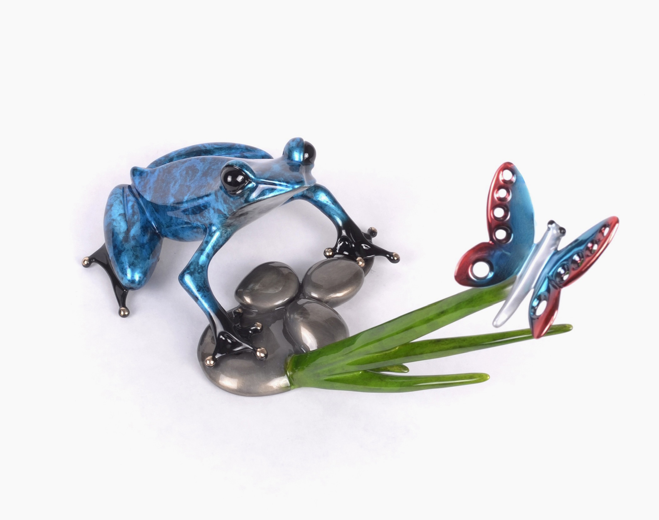 Signed, Limited Ediiton Bronze Frog Sculpture by Tim FROGMAN Cotterill