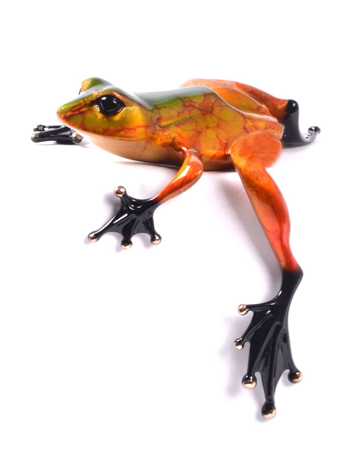Signed, limited edition bronze frog sculpture by Tim Cotterill