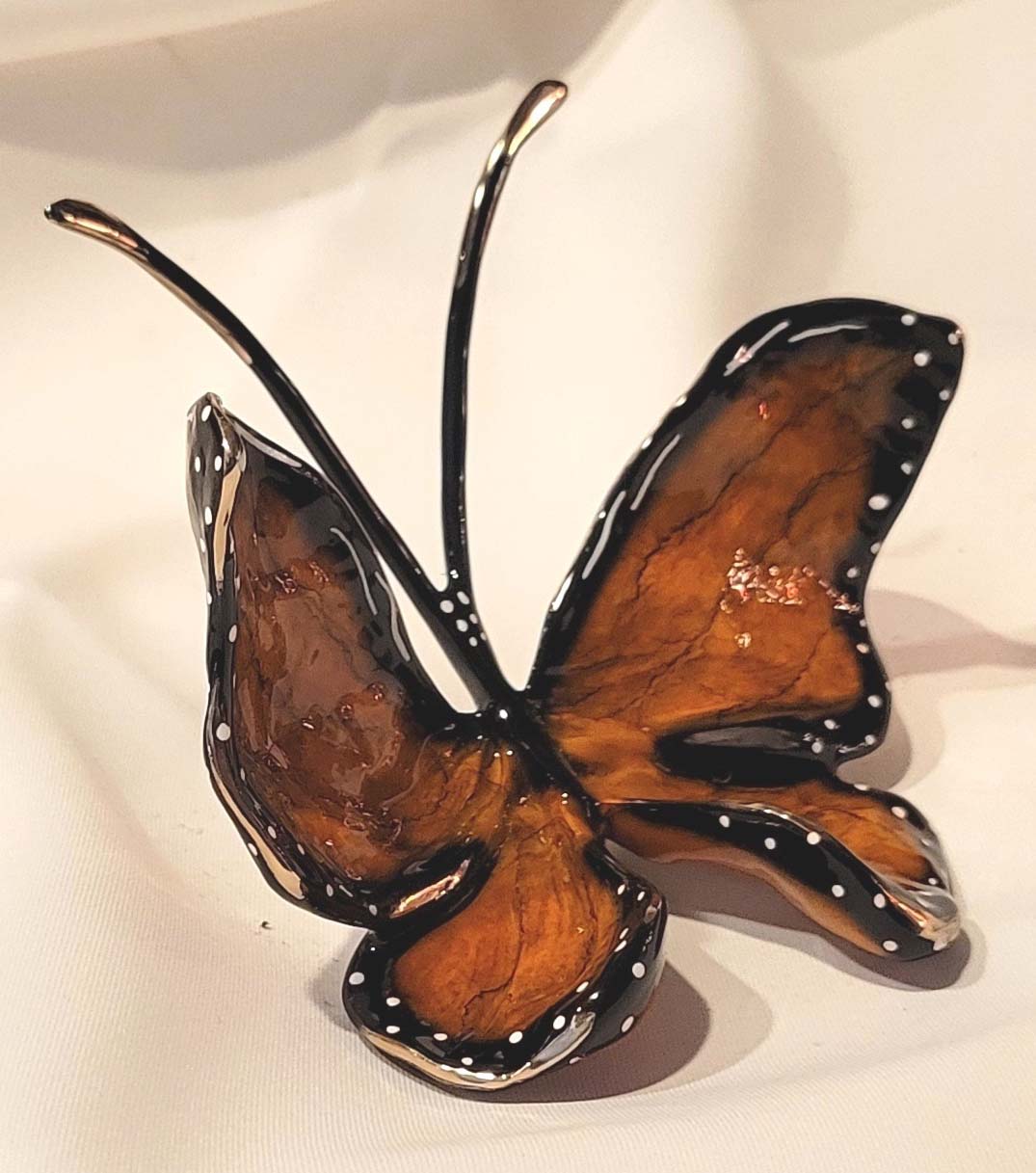 Signed, limited edition bronze butterfly sculpture