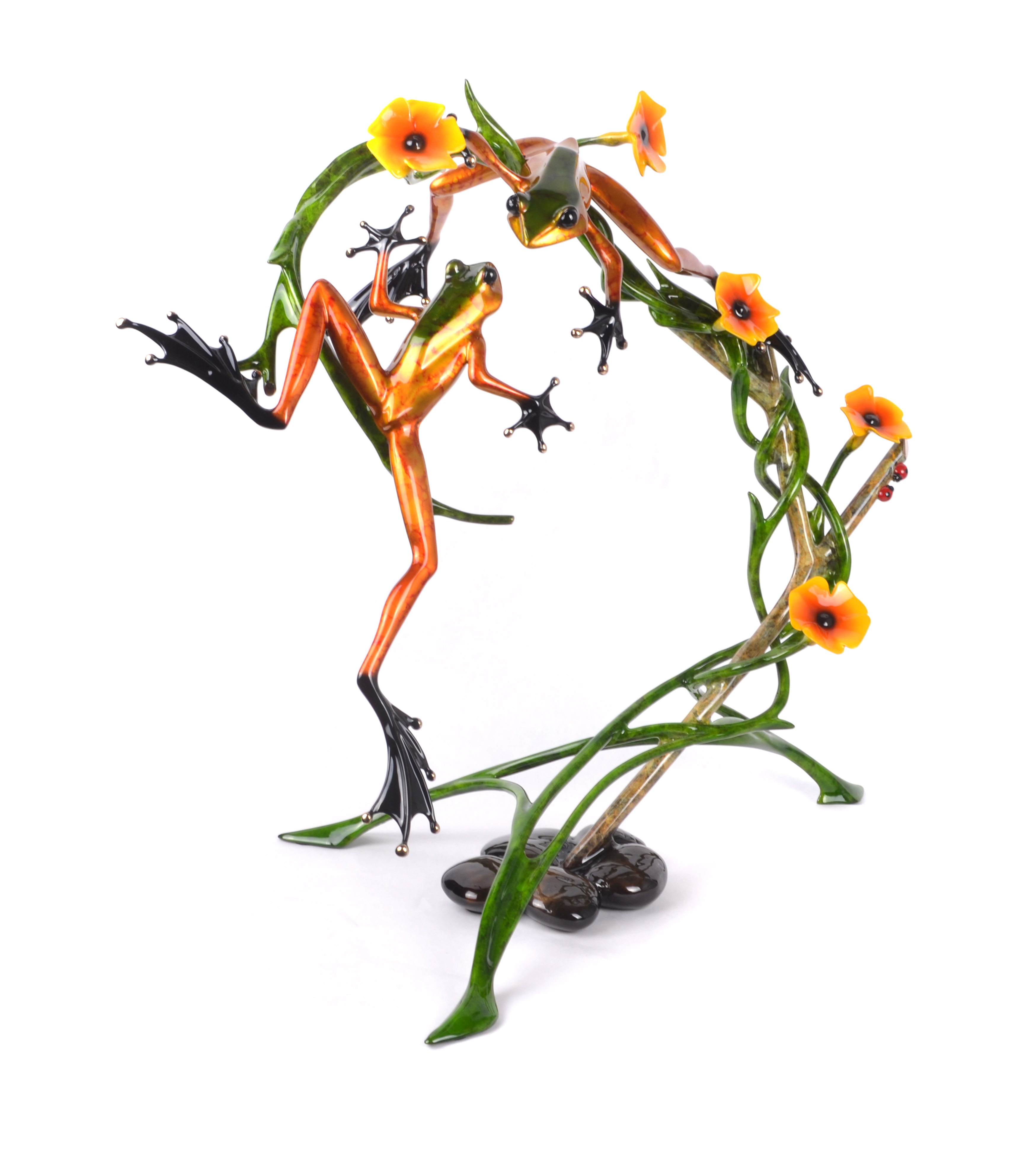 Signed, limited edition bronze Signature Series frog sculpture by Tim Cotterill
