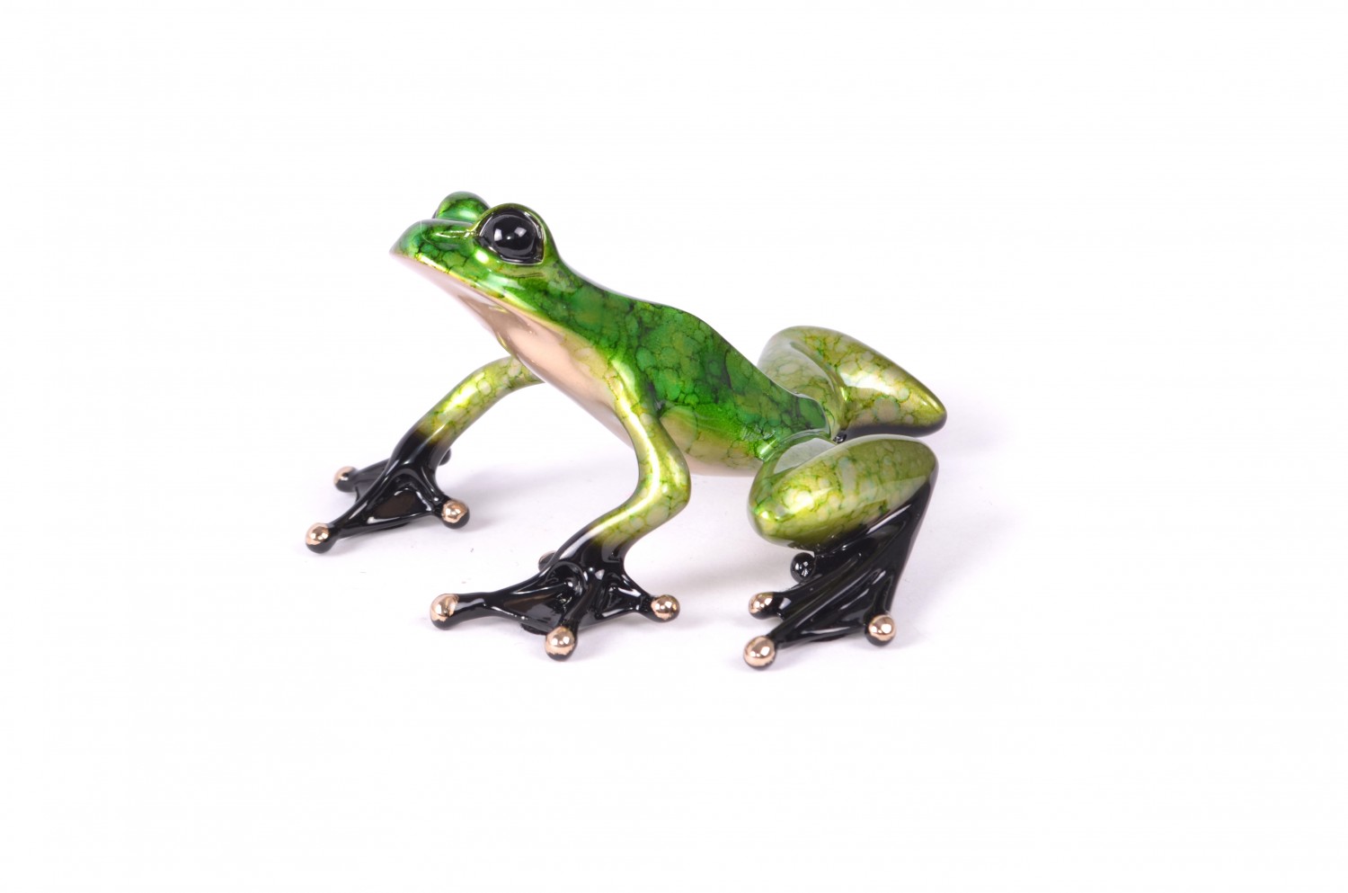 Signed, limited edition bronze frog sculpture
