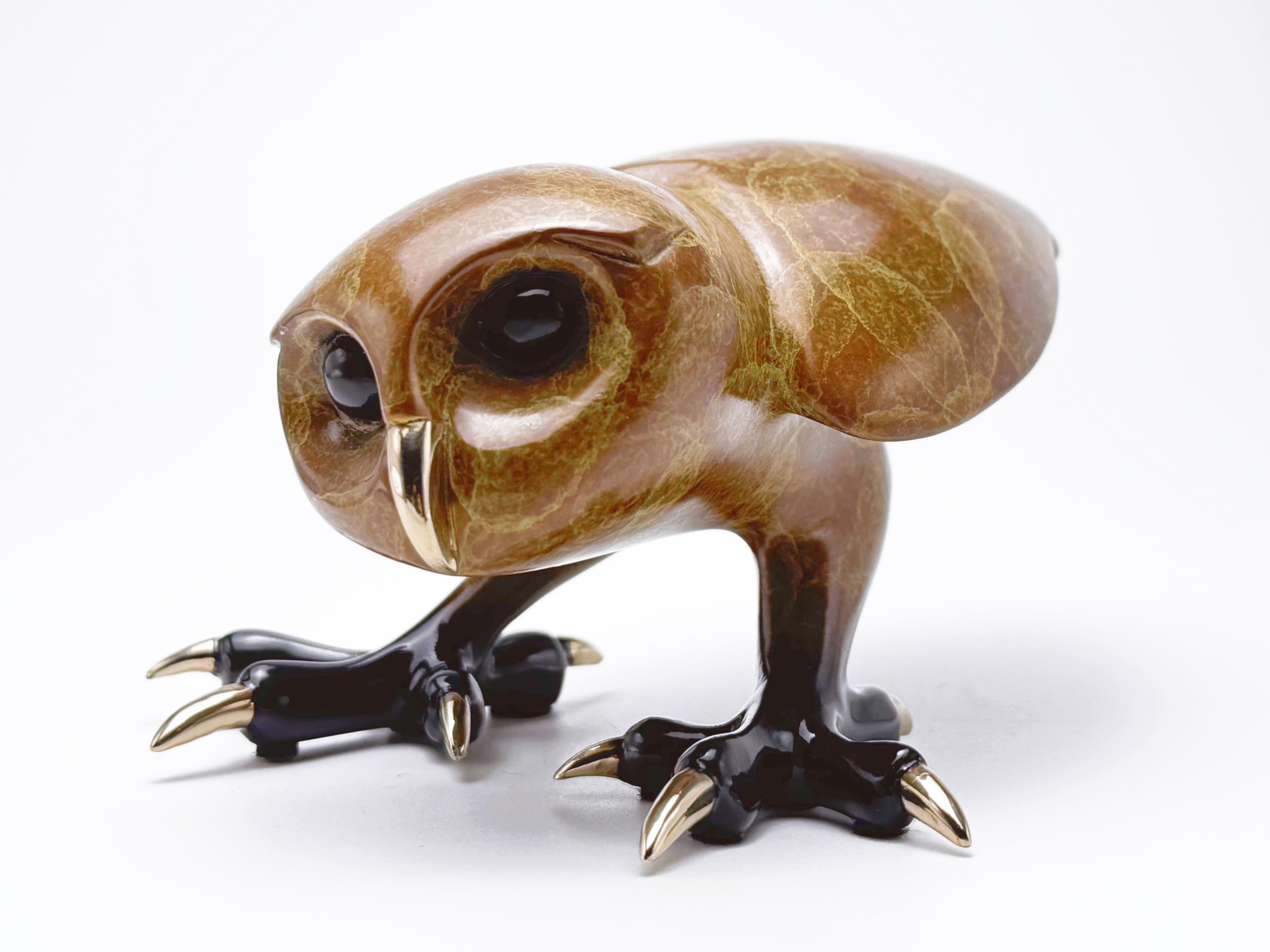 Signed, Limited Edition Bronze Owl Sculpture by Tim Cotterill