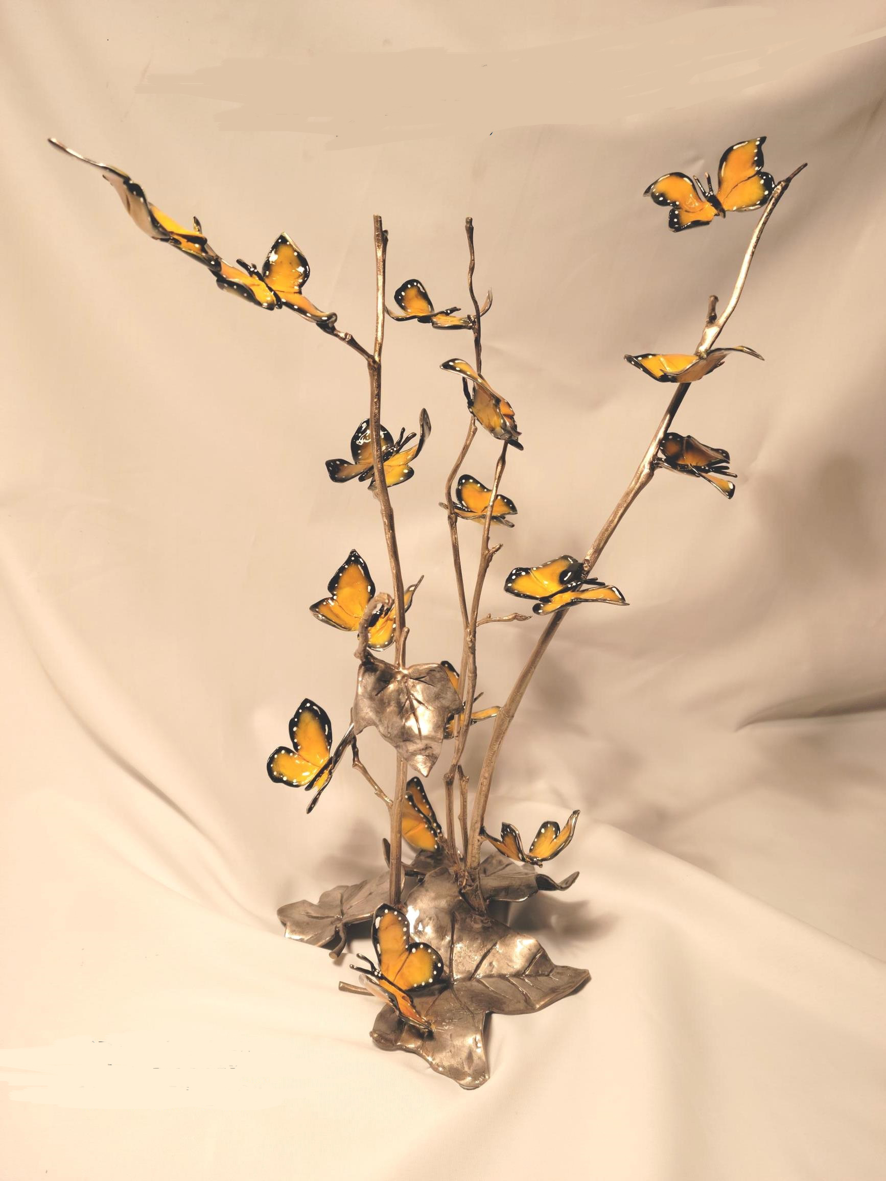 Signed, limited edition bronze butterfly sculpture