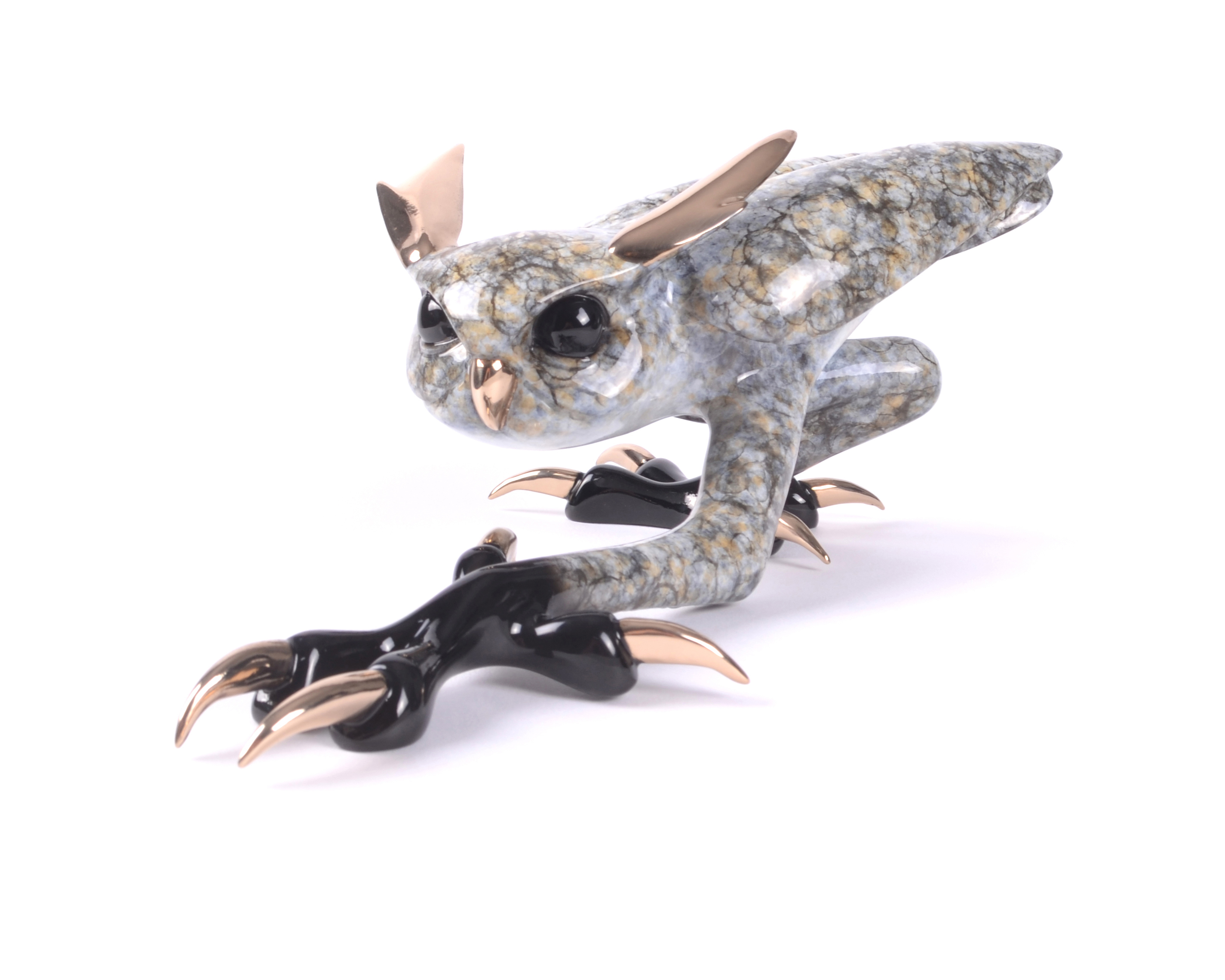 Signed, limited edition bronze owl sculpture by Tim Cotterill