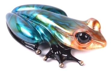 Signed, limited edition bronze frog sculpture by Tim Cotterill